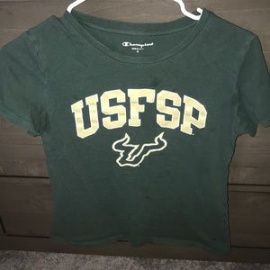 A basic college graphic tee